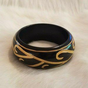 ARtisan Hand Carved Wood‎ Bangle 1529